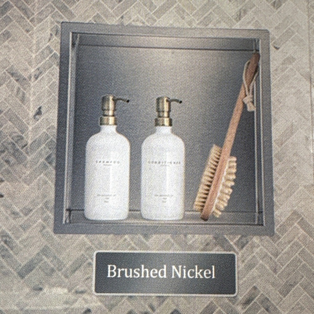 Brushed Nickel 304 Stainless Steel Shower Niche 12x12 Recessed Wall Shelf